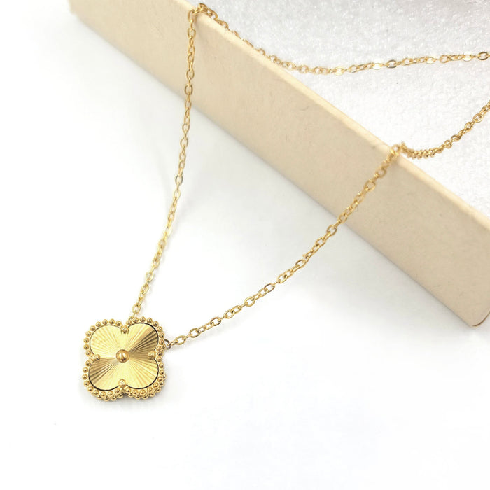 High-Quality 18K Gold Plated Stainless Steel Clover Necklace– I DO